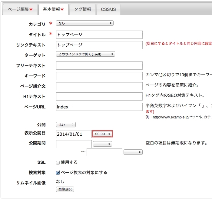 <h3 class="h304">次に「表示公開時間」を設定します。</h3>