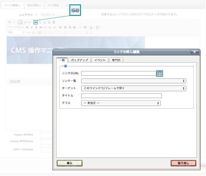 <h3 class="h305">リンクの挿入</h3>